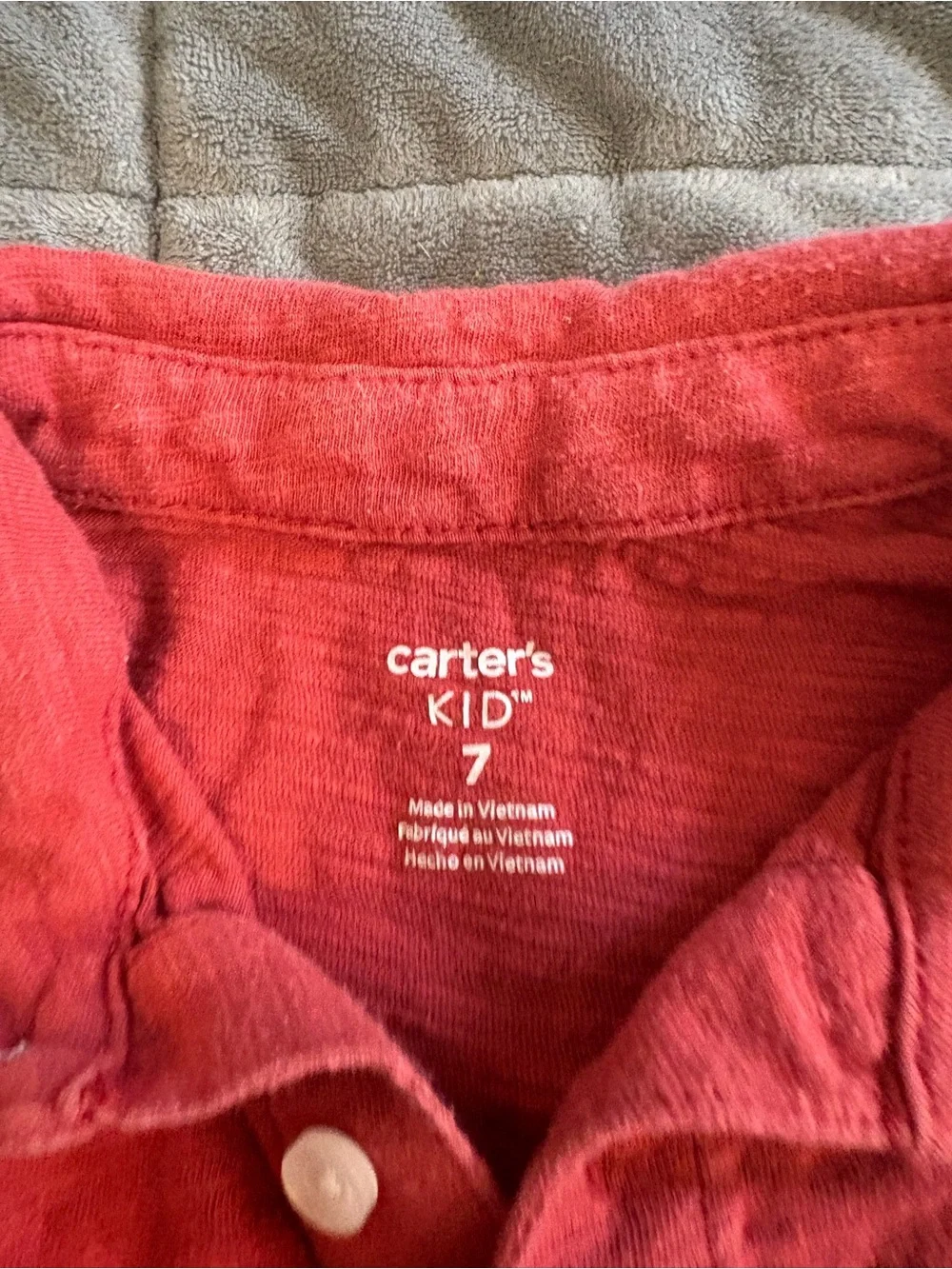 Carter's Red Short-Sleeve Polo with Chest Pocket